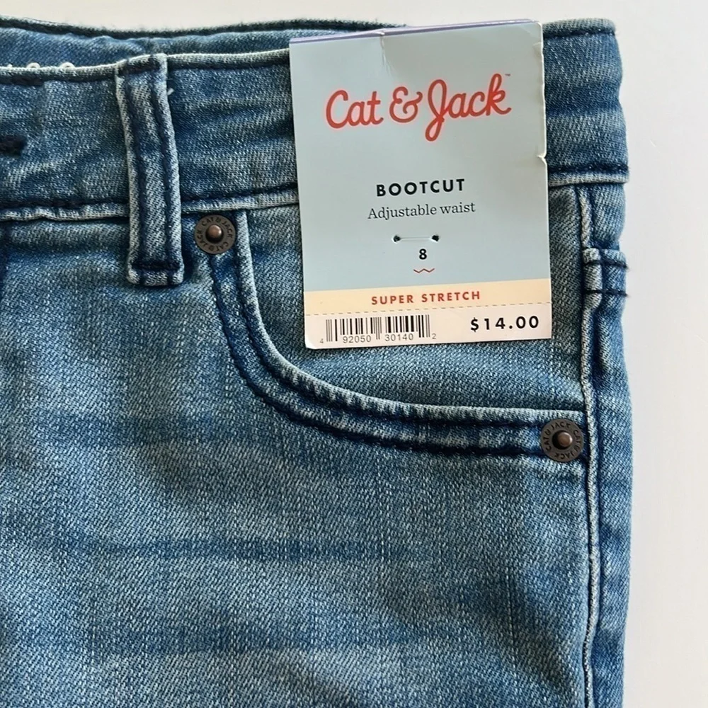 Cat & Jack Bootcut Super Stretch Jeans In Medium Wash! NWT!